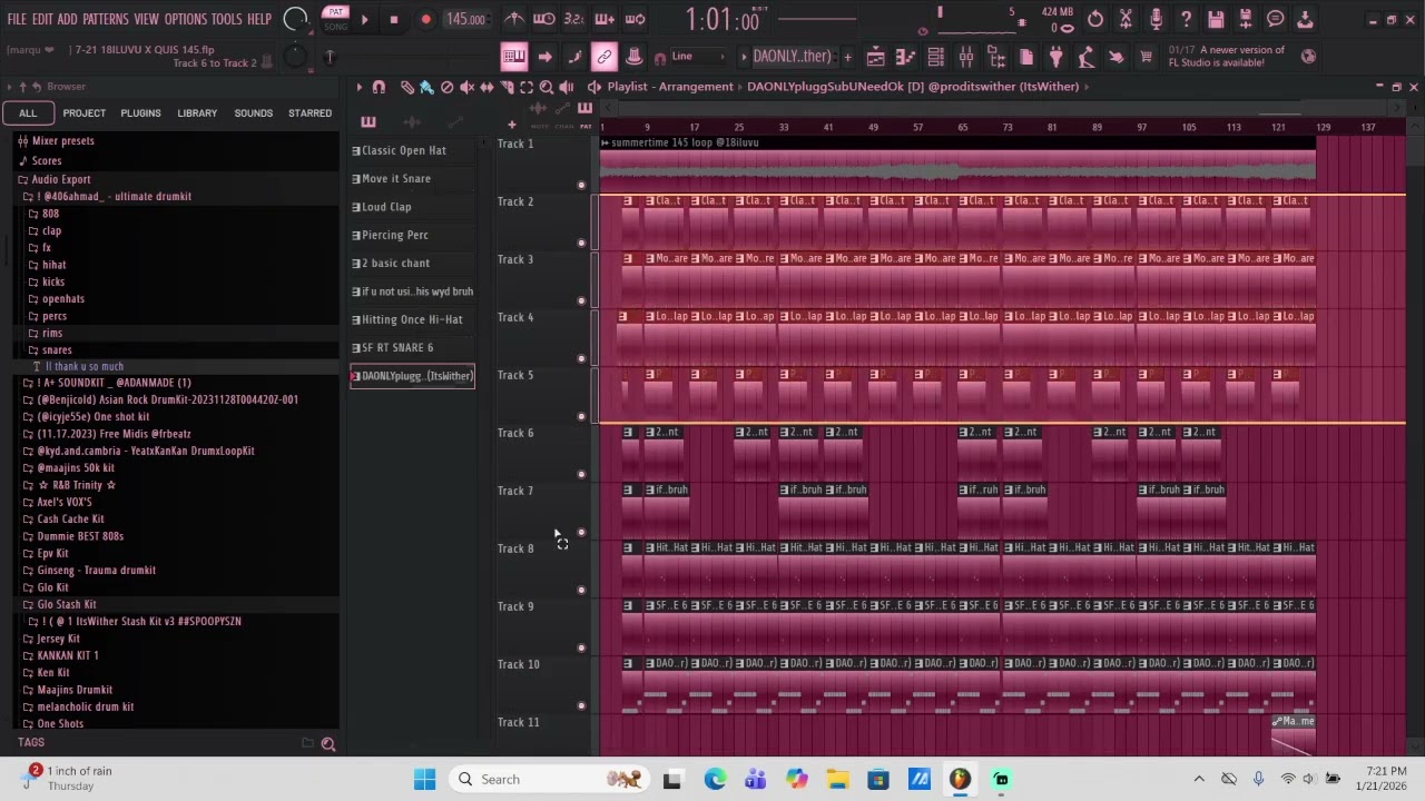 How I made this crazy glokk40spazz Glo type beat w/eighteennn in 5mins (Quis.Prod) 