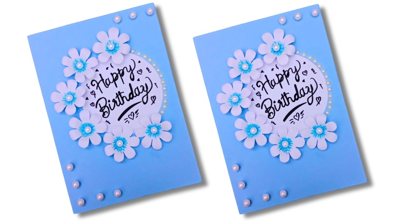 Easy Happy Birthday Card 🎉 | Simple Handmade Birthday Card with Marker Colors | DIY Tutorial