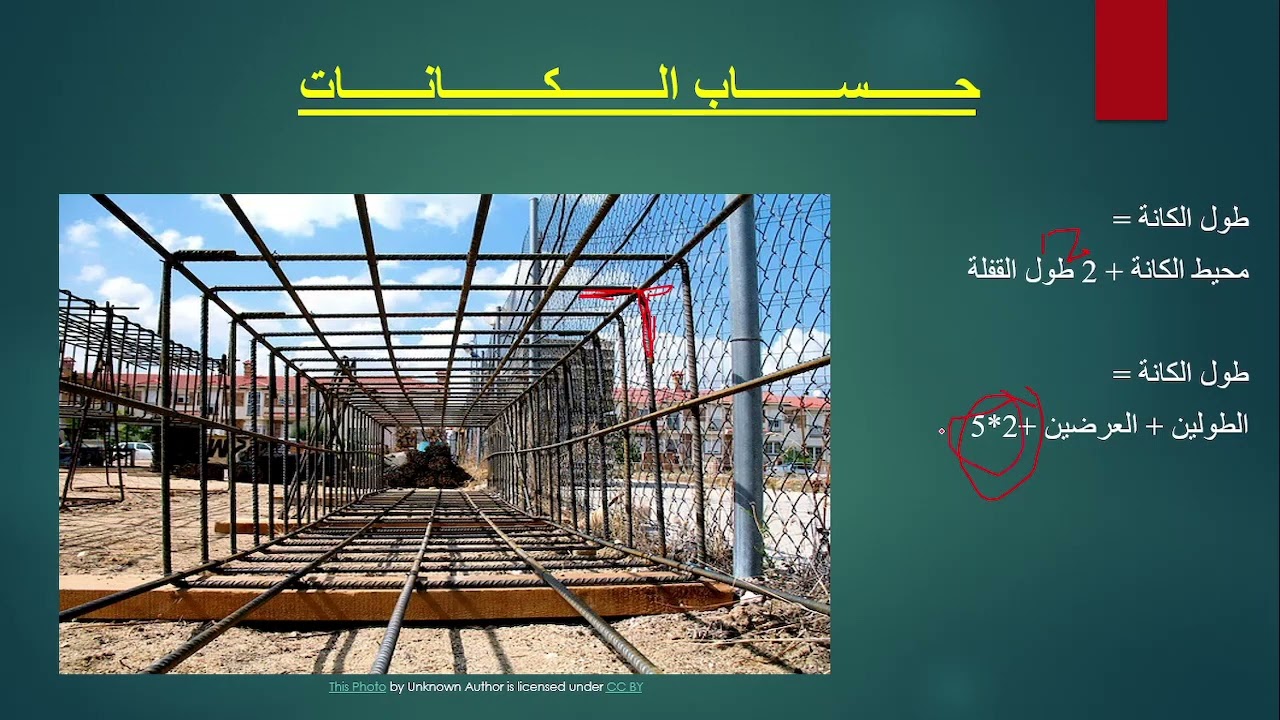 كيفية حساب كميات حدبد الكانات في الأعمدة ؟