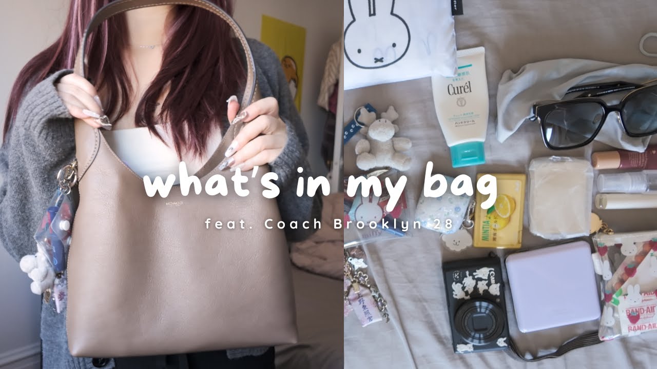 What's in my everyday bag | Coach Brooklyn 28, daily essentials Miffy, Charles & Keith