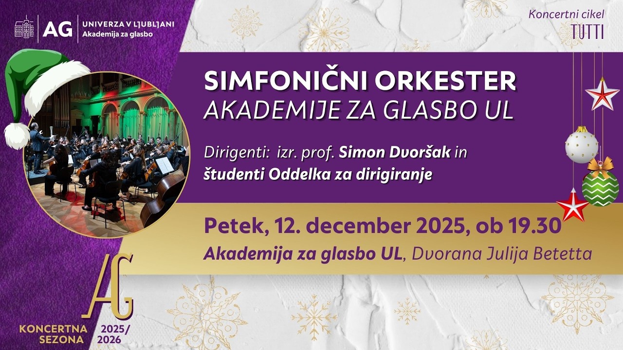 Koncertni cikel Tutti: SIMFONIČNI ORKESTER AKADEMIJE ZA GLASBO UL (12.12.2025)