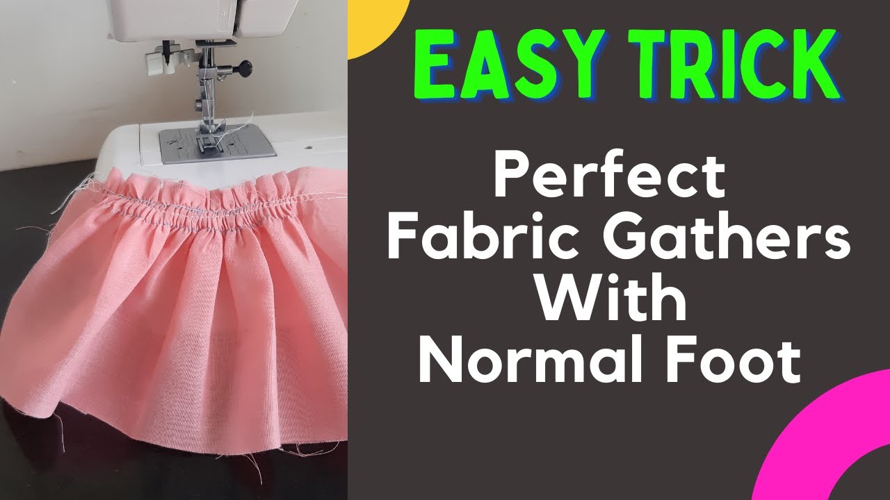Easiest Way To Gather Fabric With Sewing Machine | Gather Fabric Without Gathering Foot #shortsvideo