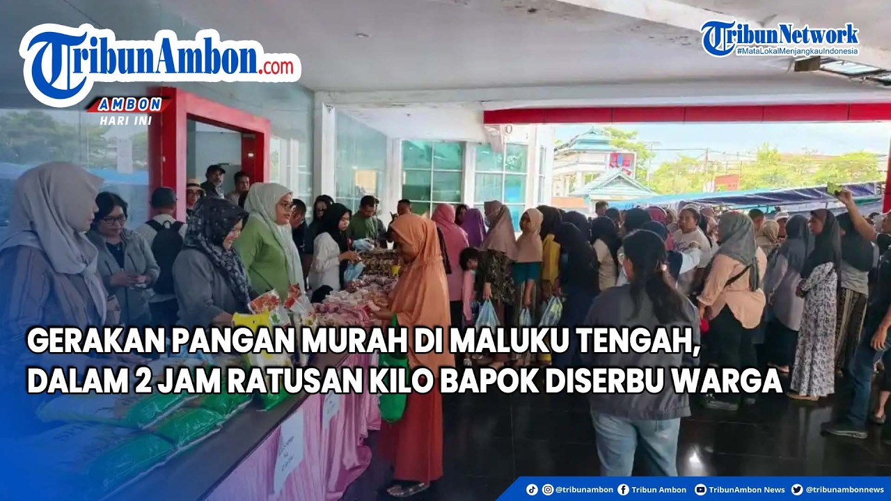 Gerakan Pangan Murah di Maluku Tengah, Dalam 2 Jam Ratusan Kilo Bapok Diserbu Warga