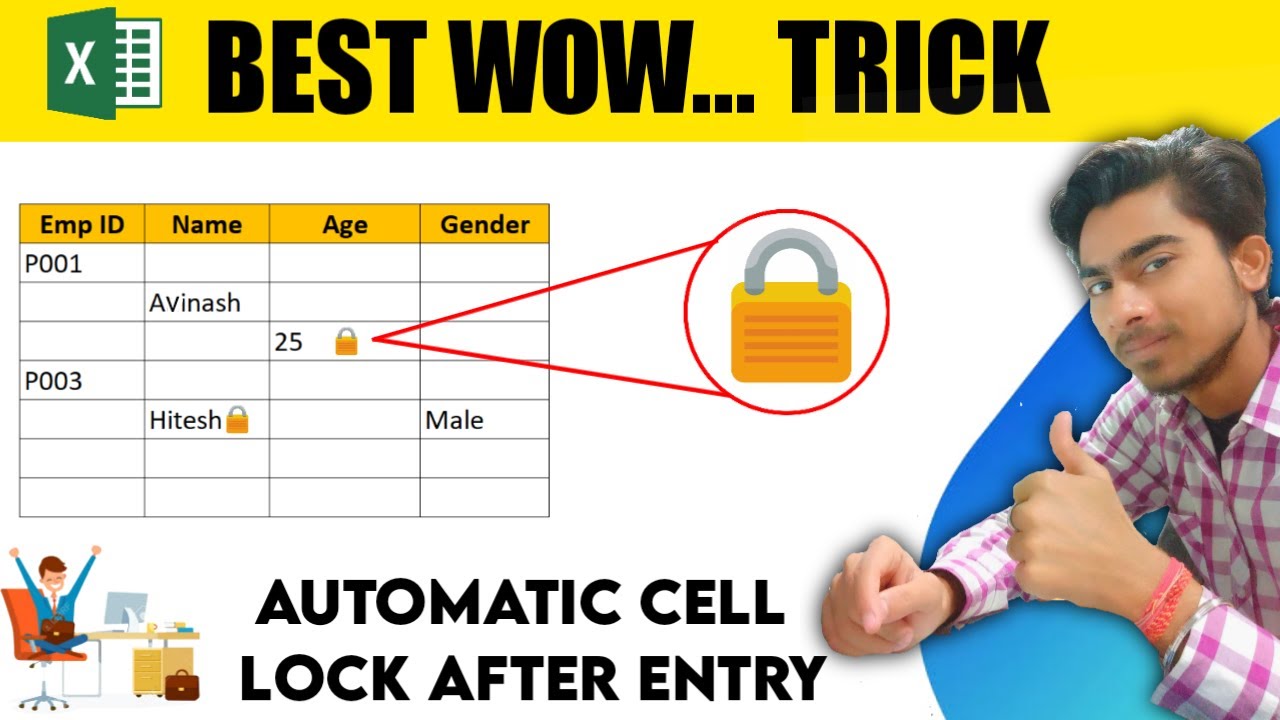 Automatically Cell Lock After Entry in Excel Hindi | Immediately Cell Lock After Data Entry Hindi |
