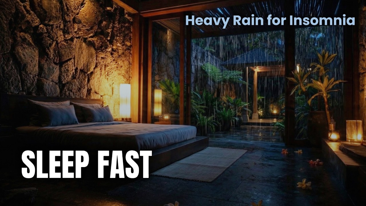 Rain Sounds in Cozy Bedroom for Deep Sleep (Insomnia Relief) 1 Hour