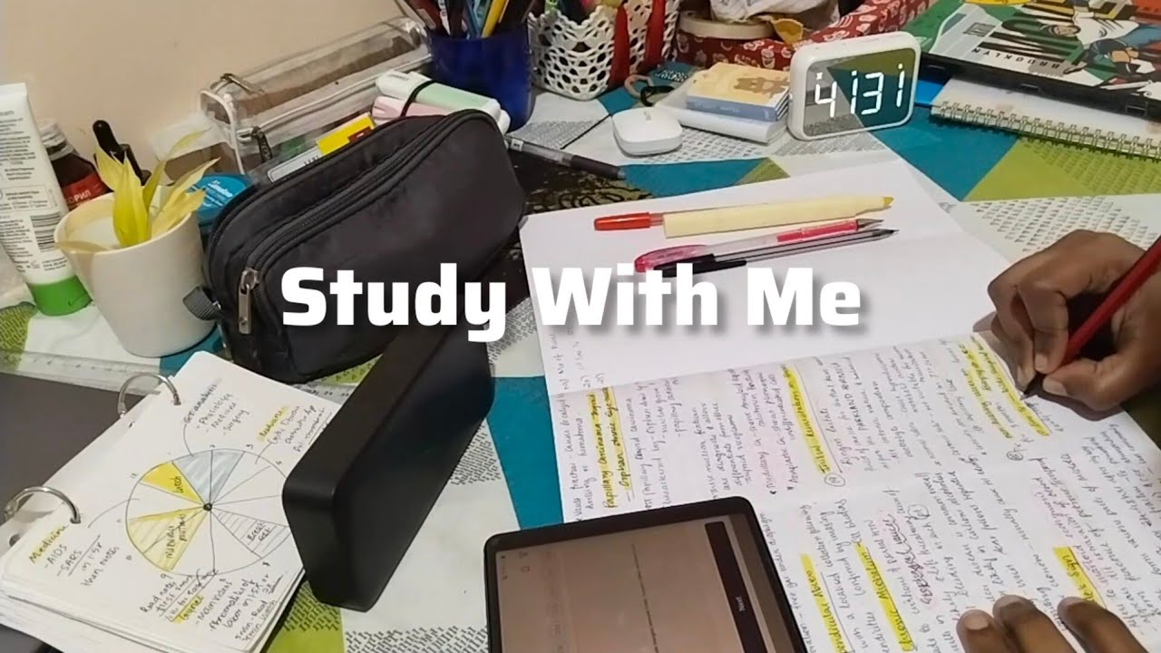 STUDY WITH ME 1hr | Timer, Background noise, no music, Deep Work Focus | Real Time Motivation