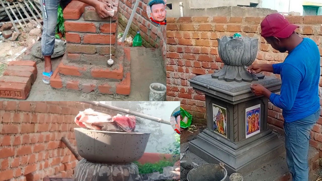 Amazing plastering technique unique Tulsi pot making video how to make #tulsi by plaster Design Nur