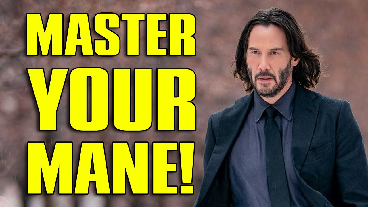 How To Get The Keanu Reeves Long Middle Part Hairstyle | Men's Popular Hairstyles #keanureeves