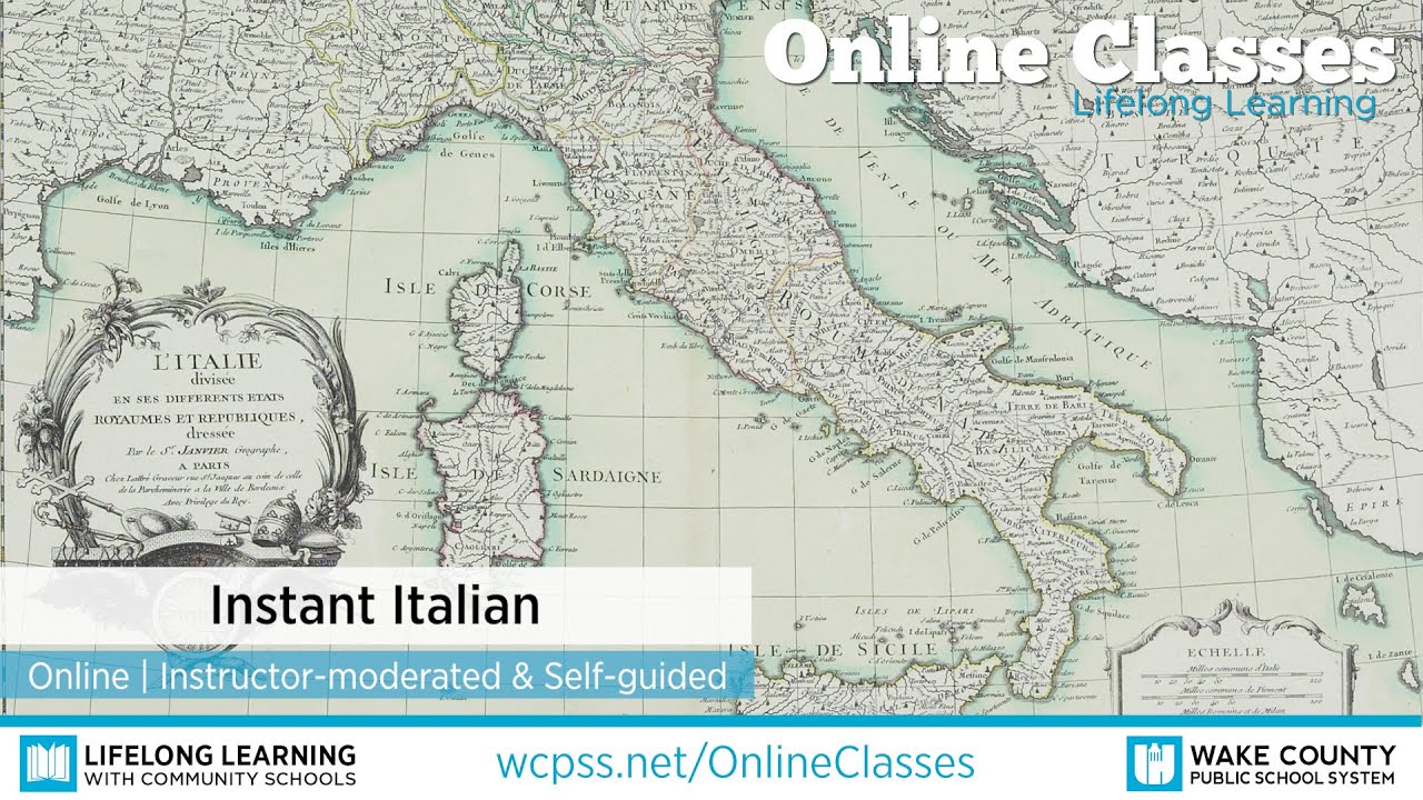 WCPSS Adult Online Classes - Instant Italian