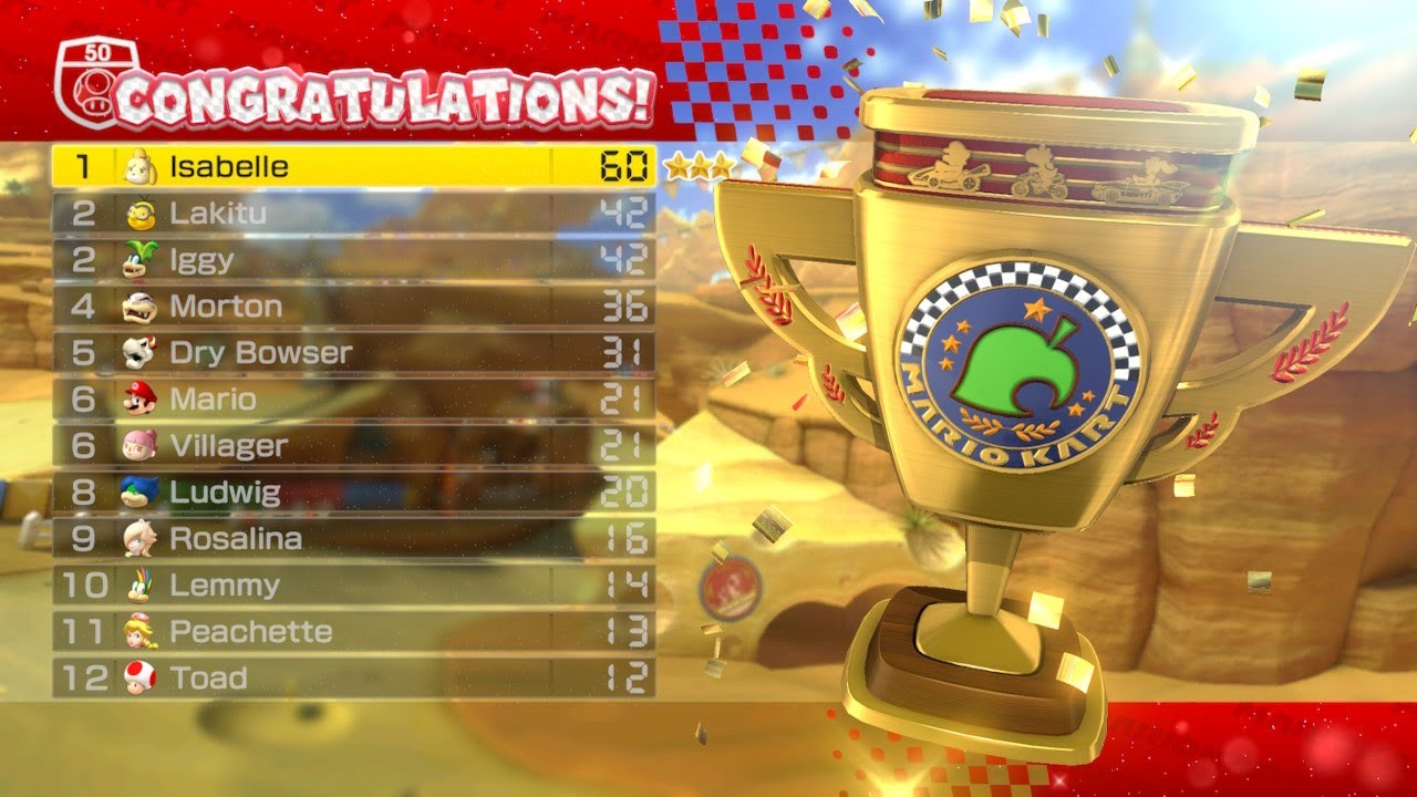 50cc Crossing Cup as Isabelle | Mario Kart 8 Deluxe Part 12 (Logan Mansion Games)