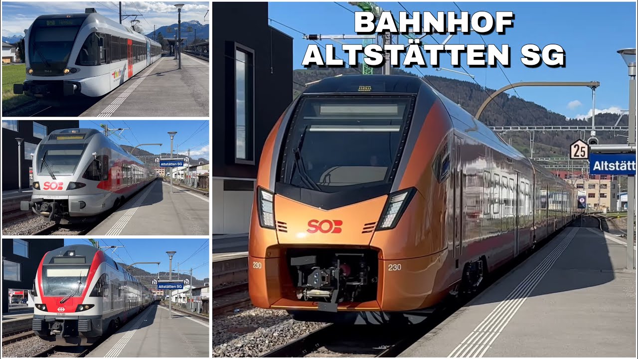 Züge beim Bahnhof Altstätten SG | Trains at Altstätten SG station (2025)