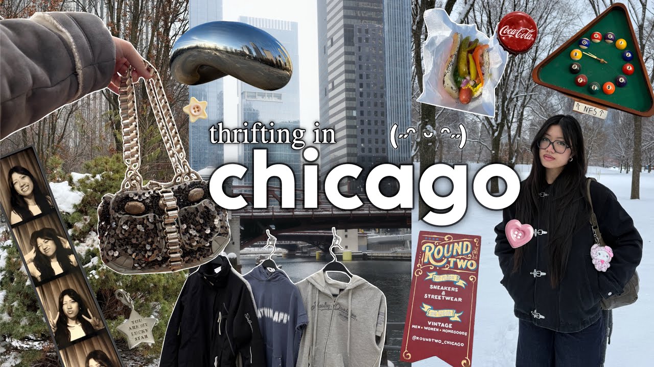 thrifting in chicago! 🏙️🛍️🌭 exploring wicker park, shopping in pilsen, and eating good foods!