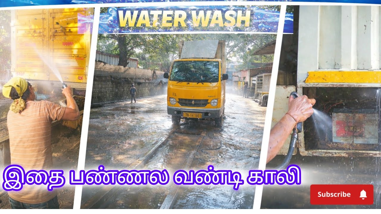 Water Wash 🚛 | Full Truck Cleaning | Tamil Vlog | Chennai Truck Water Wash 💦 | Tata Ace Full Clean