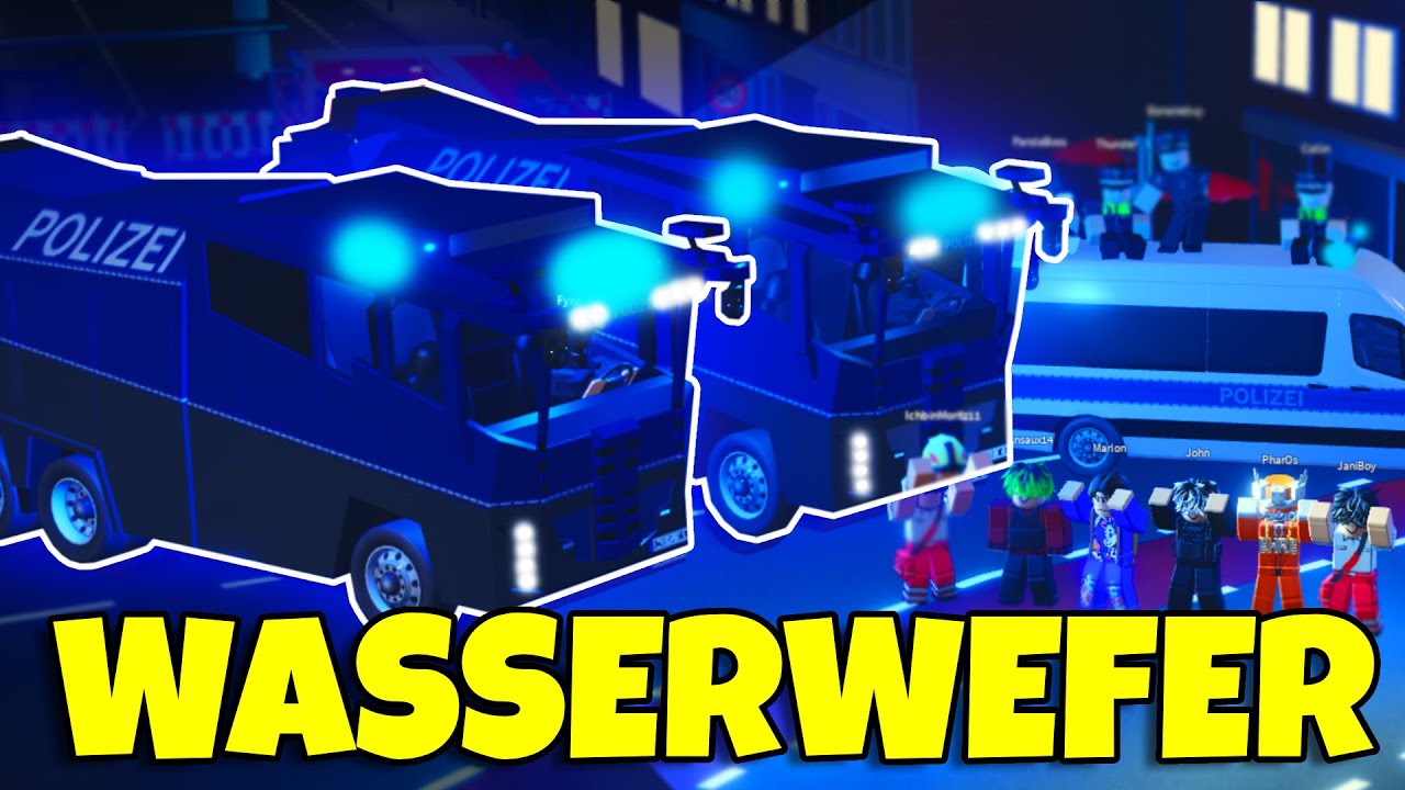 WASSERWERFER bei DEMONSTRATION im EINSATZ |  ROBLOX Deutsch