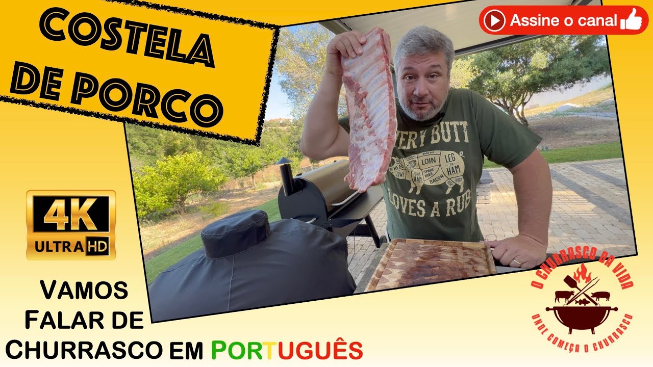 Costela de porco no defumador a pellets