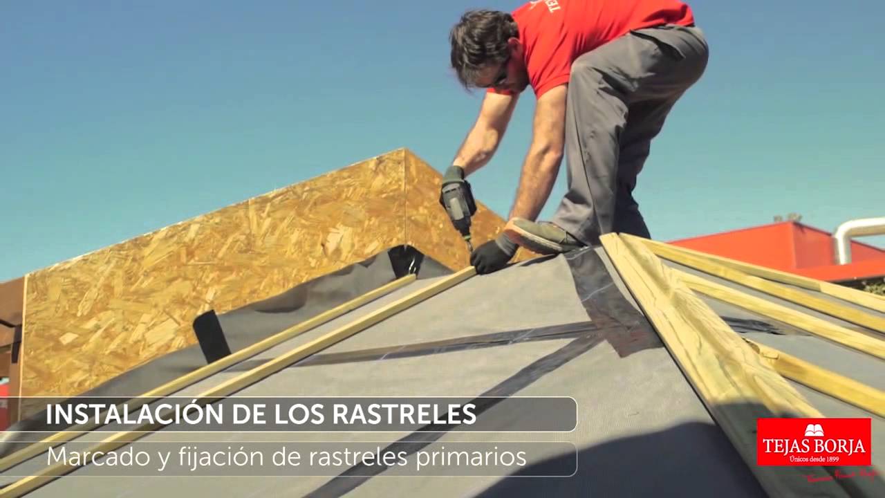 Instalaci&oacute;n de rastreles para colocaci&oacute;n de tejas mixtas