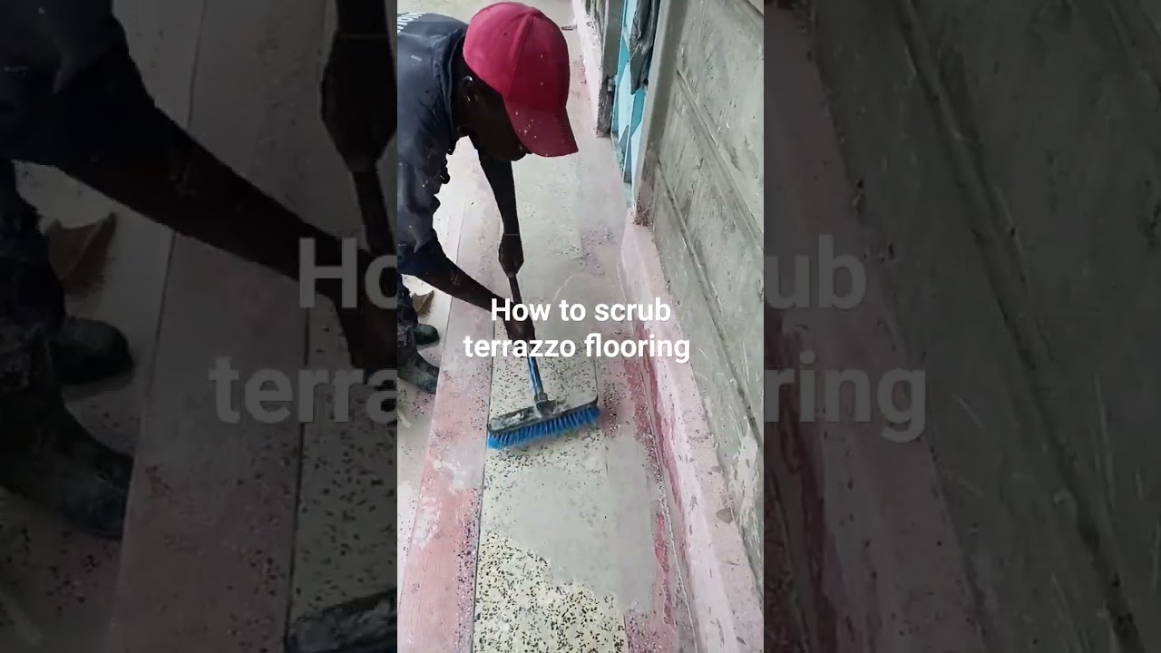 #how to clean/scrub terrazzo white cement terrazzo flooring#construction#italy#german #builders