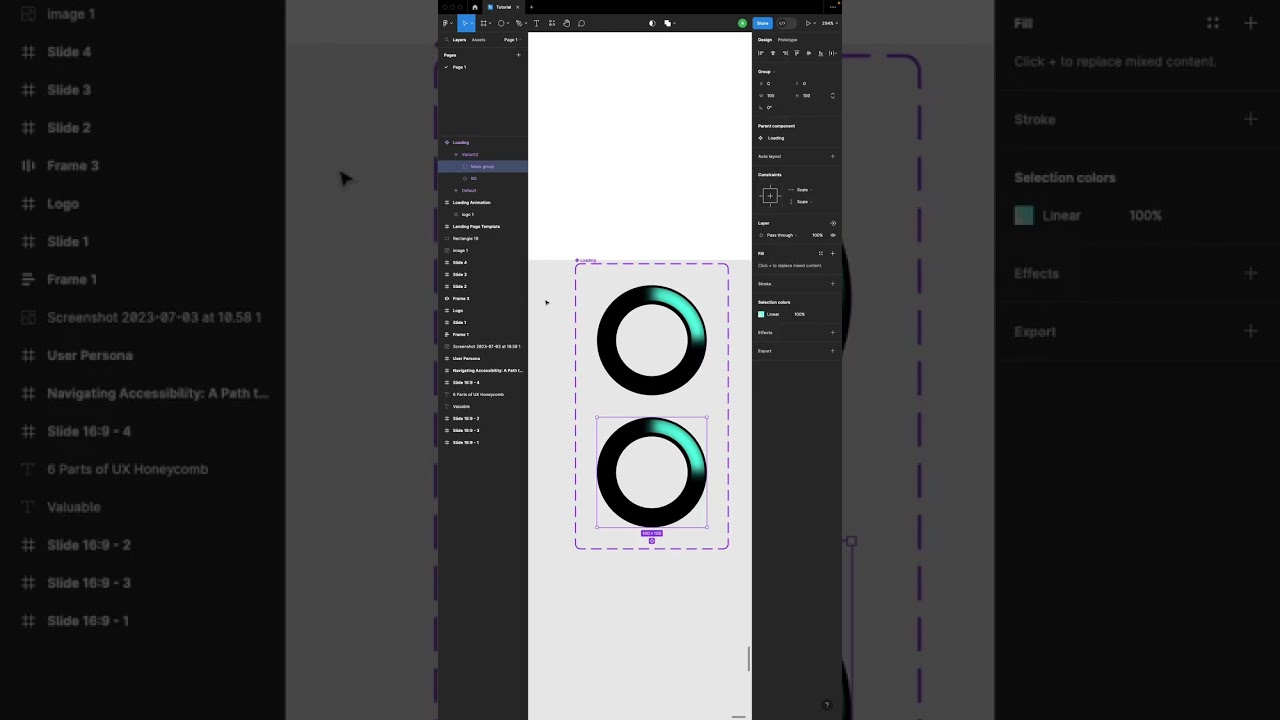Breve tutorial sull'animazione di caricamento in Figma | Tutorial Figma per principianti