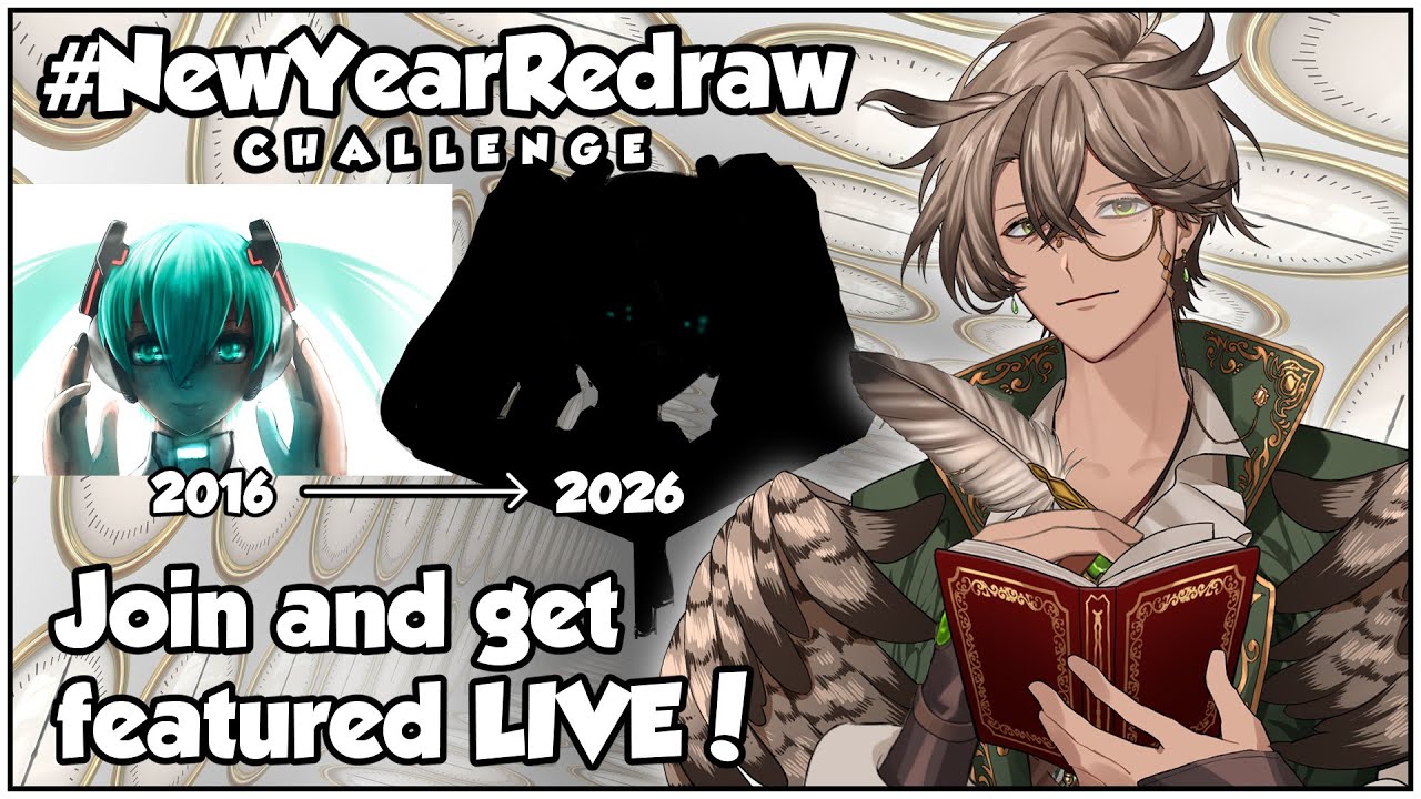 Do you cringe at your old art? Time to challenge that! #NewYearRedraw