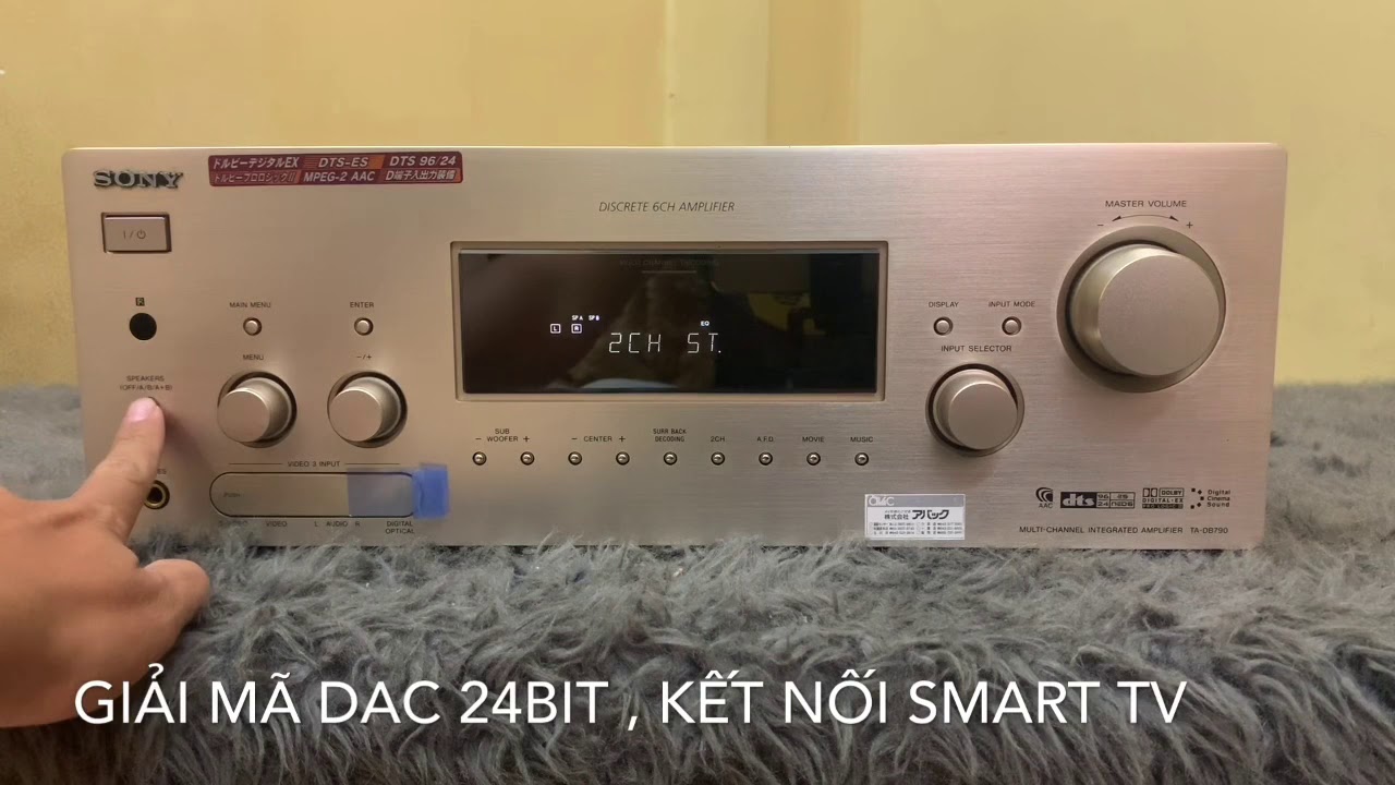 Amply Sony TA-DB790, ngoại hình đẹp, dễ sử dụng ,có giải mã DAC 24bit , Giá chỉ 2tr2