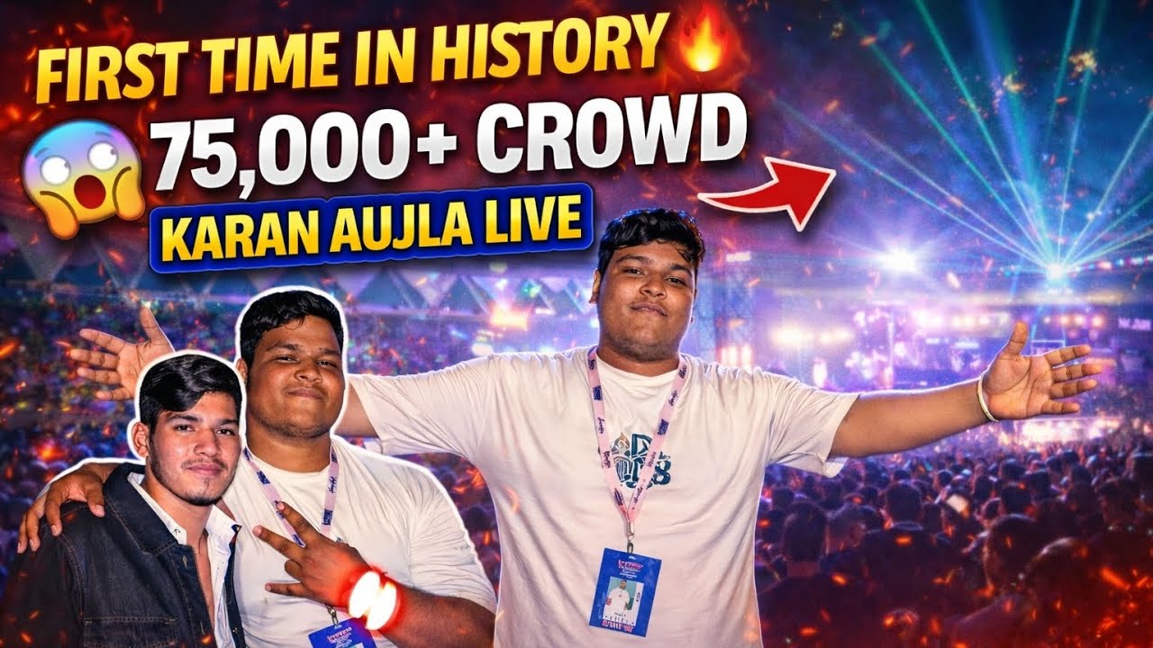FIRST TIME IN HISTORY 75,000+😱 CROWD KARAN AUJLA LIVE CONCERT ❤️🥺#karanaujla #concert 