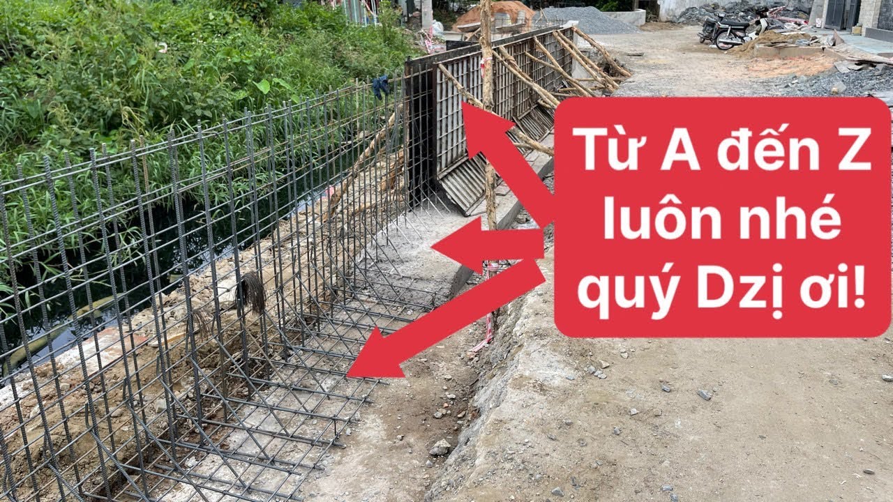 Kho Tư liệu Xây dựng - Cấu tạo cốt thép, cốp pha, bê tông kè BTCT đường bộ bên cạnh con rạch