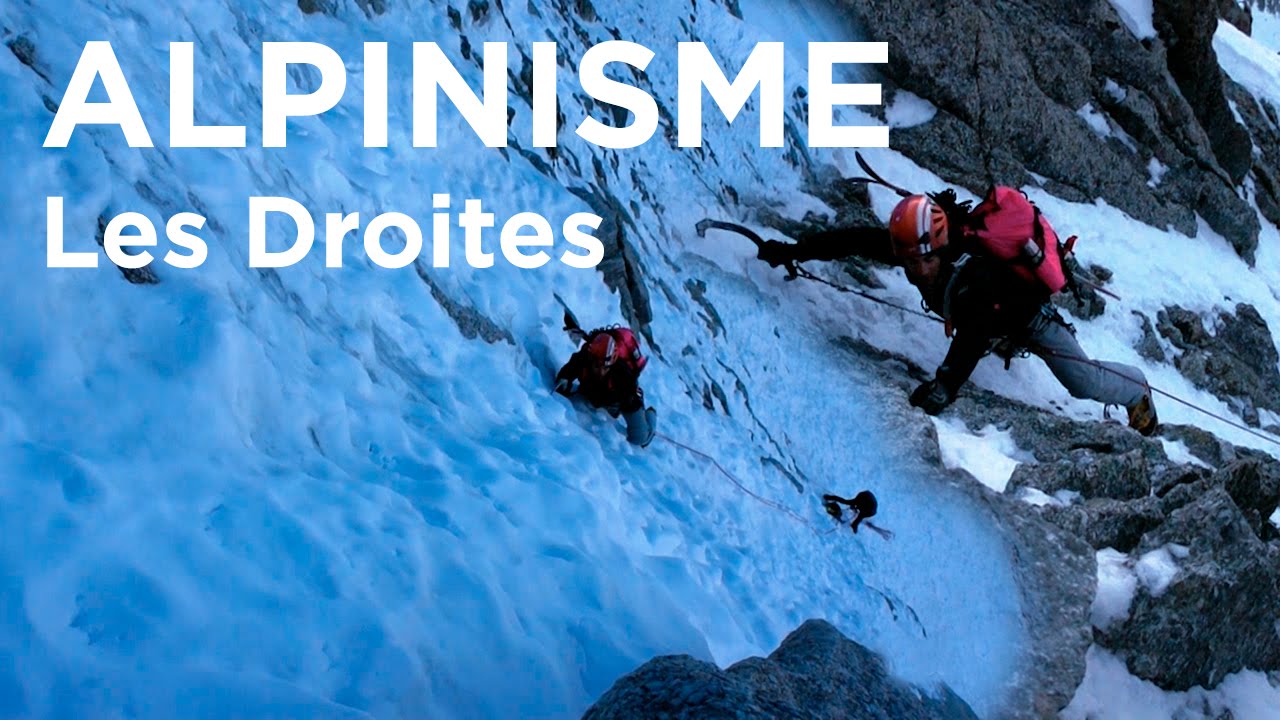 Voie Richard Cranium M&eacute;morial Les Droites Face Nord Chamonix Mont-Blanc alpinisme montagne goulotte