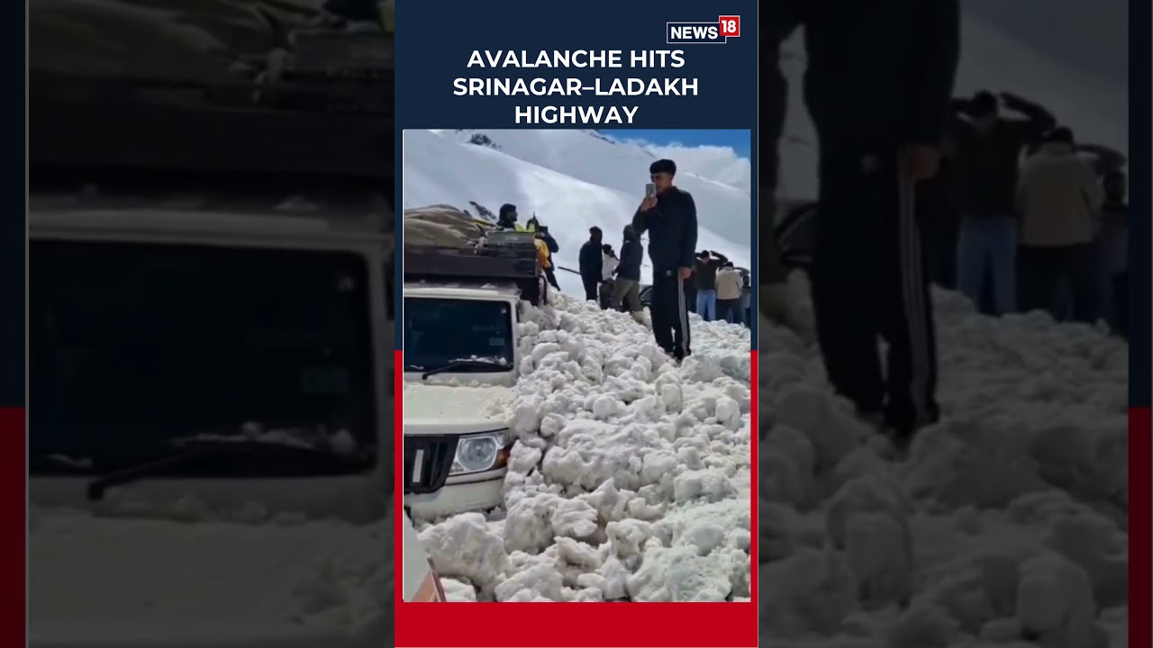 Avalanche Chaos at Zojila Pass | Traffic Disrupted on Srinagar-Ladakh Highway | #shorts | N18S