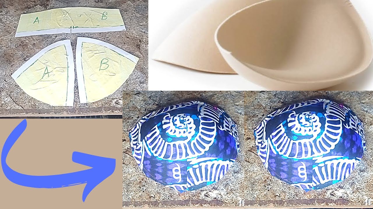 EASIEST WAY TO COVER BRA CUP WITH FABRIC AND LINNING [USING MASKING TAPE] #corset