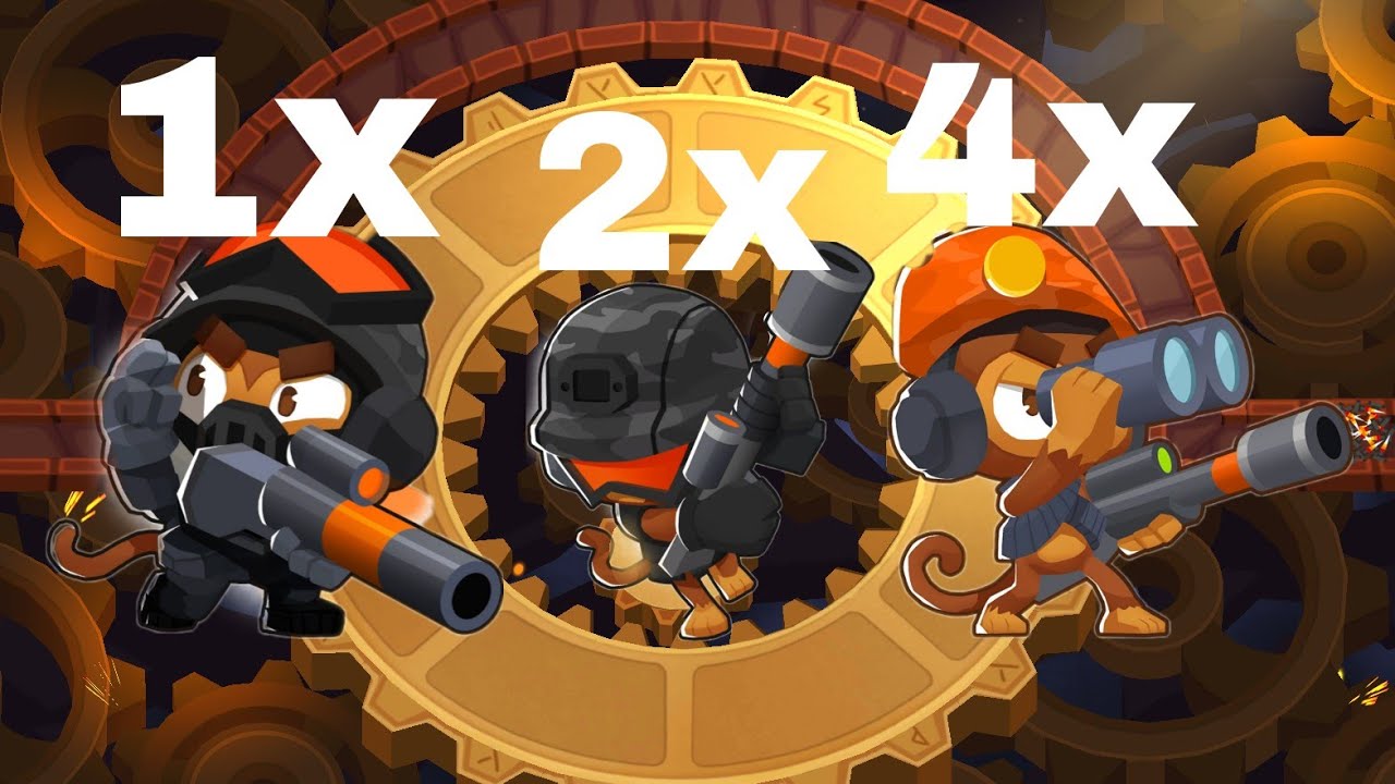 Btd6 1 elite defender vs. 2 full auto riffles vs. 4 semi automatics
