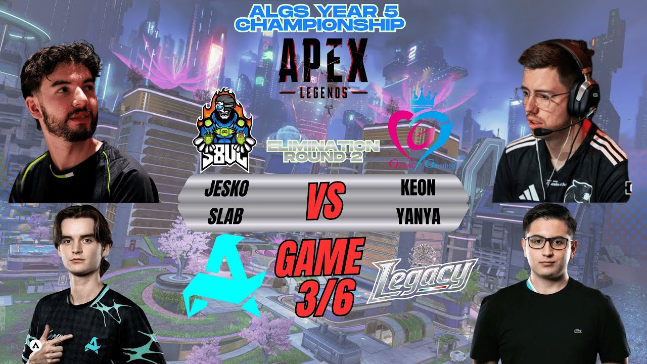 GROW vs S8UL vs Aurora vs LEGACY - Elimination Round 2 - ALGS Year 5 Championship | Apex Legends