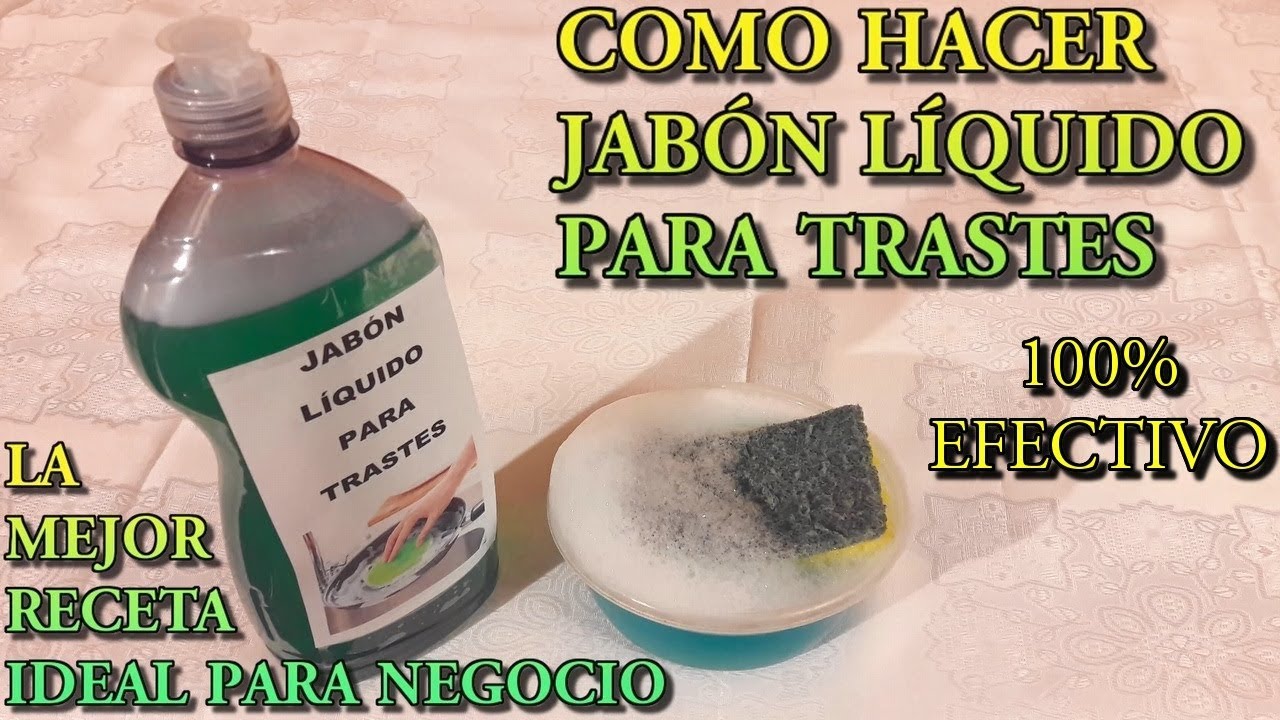 COMO HACER JABON LIQUIDO PARA TRASTES (RECETA ORIGINAL) Fácil y rápido