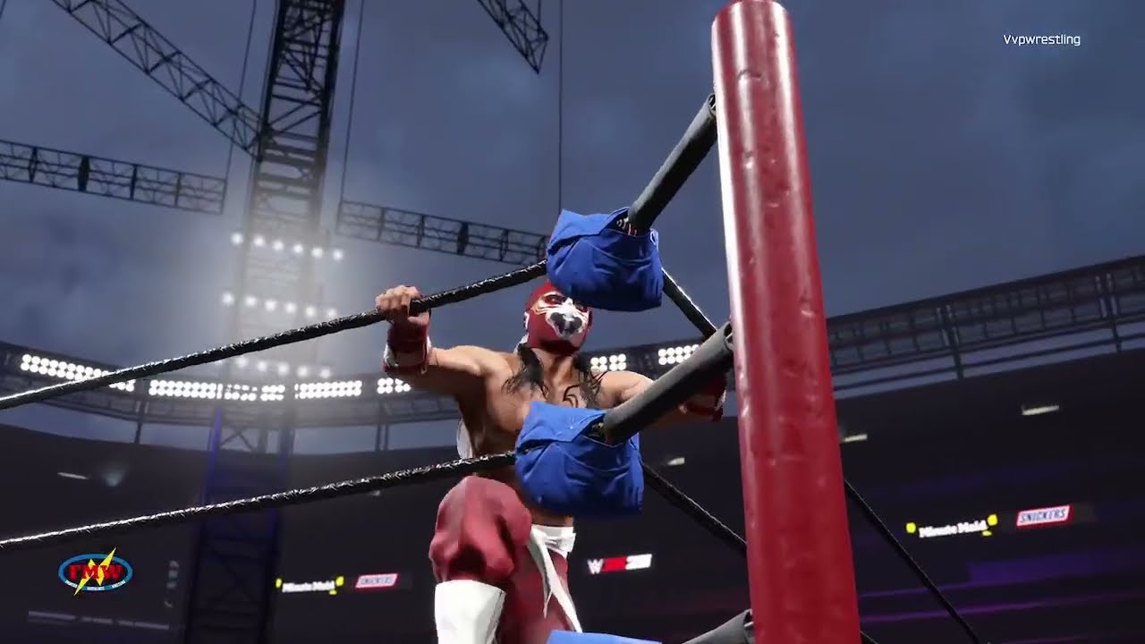 WWE 2k25 FMW Terry Funk Vs Hayabusa Barbed Wire Bat Match