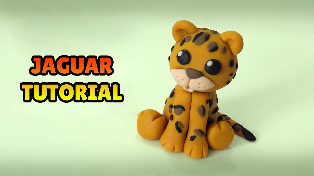 🔴 DIY How to Make JAGUAR - Polymer Clay, plastilina and Fondant Tutorial