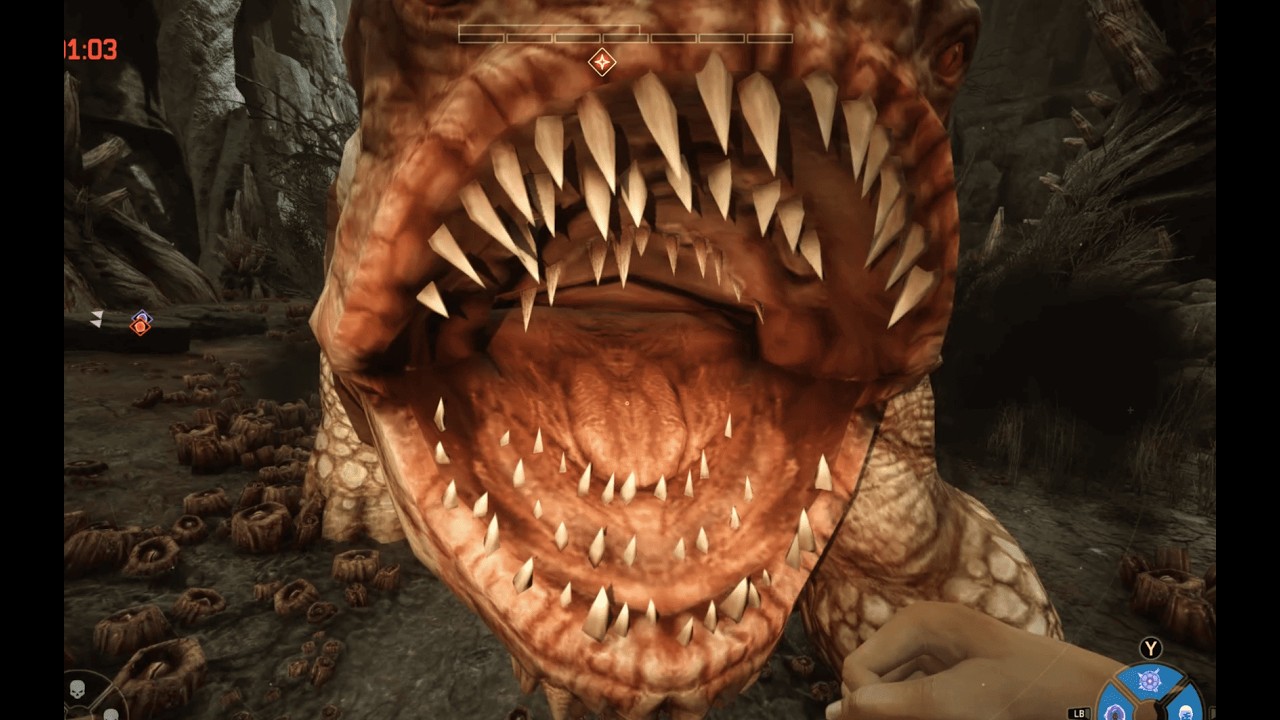 Evolve: vore and grab attacks
