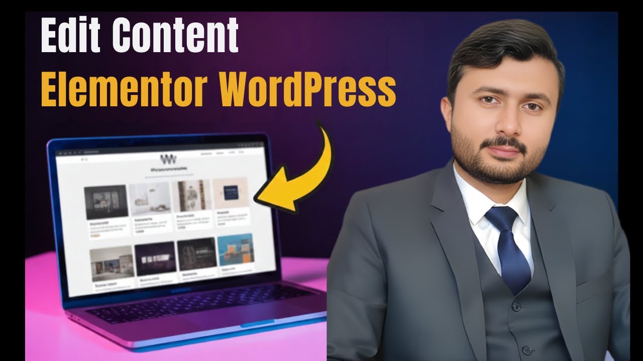 How to edit the content in elementor wordpress website
