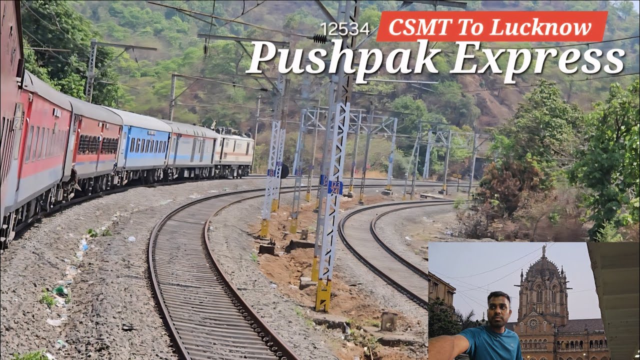 Garmi Me  Kasara Ghat 🥵🥵🥵|12534 Pushpak Express | CSMT To Lucknow Train journey....