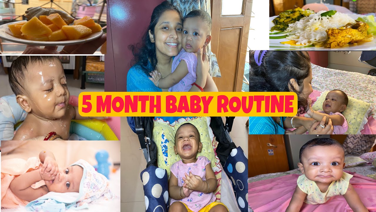 Indian Mom Realistic Morning Routine with a 5 months old baby | NEWBORN CARE