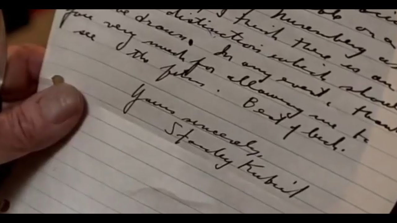 Marcel Ophuls reads a letter from Stanley Kubrick