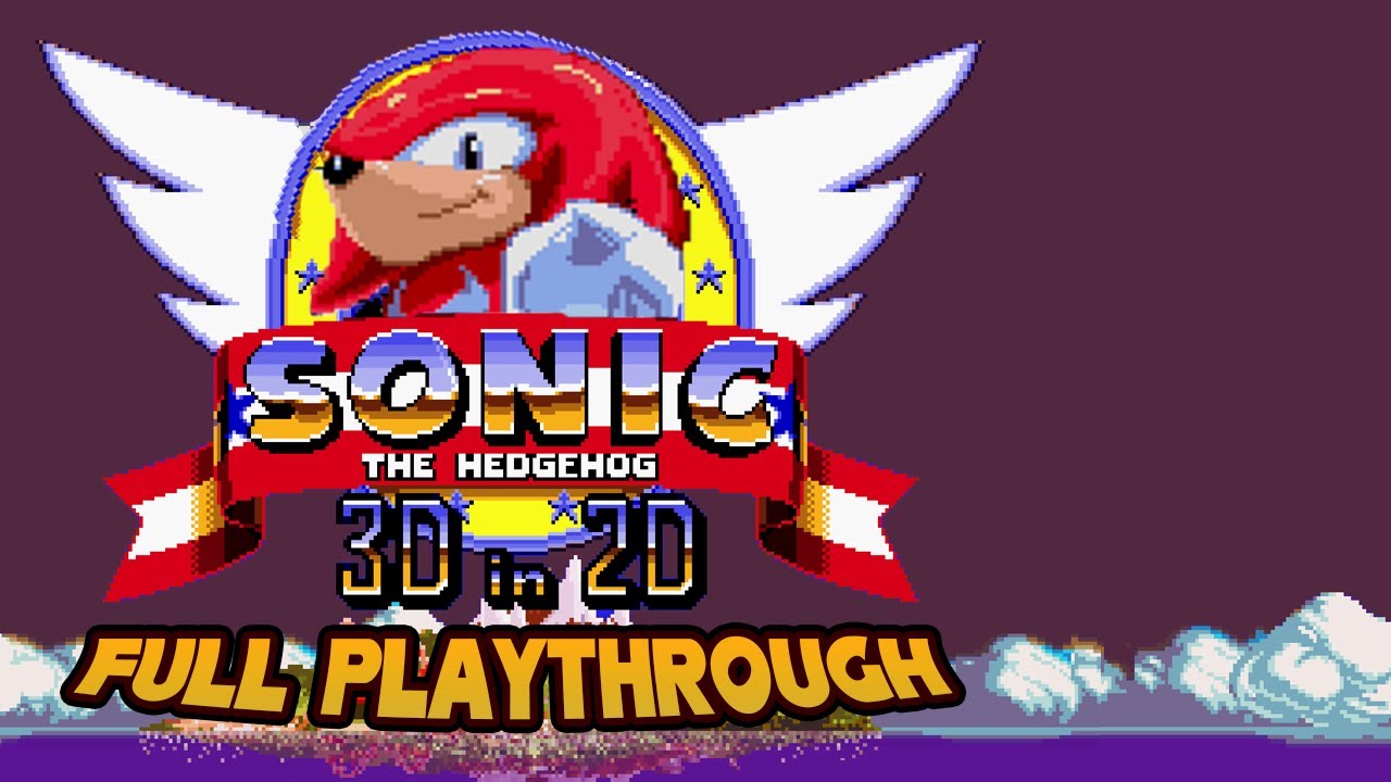 Sonic 3D In 2D As Knuckles - Full Playthrough (Mars Soundtrack/1.36)