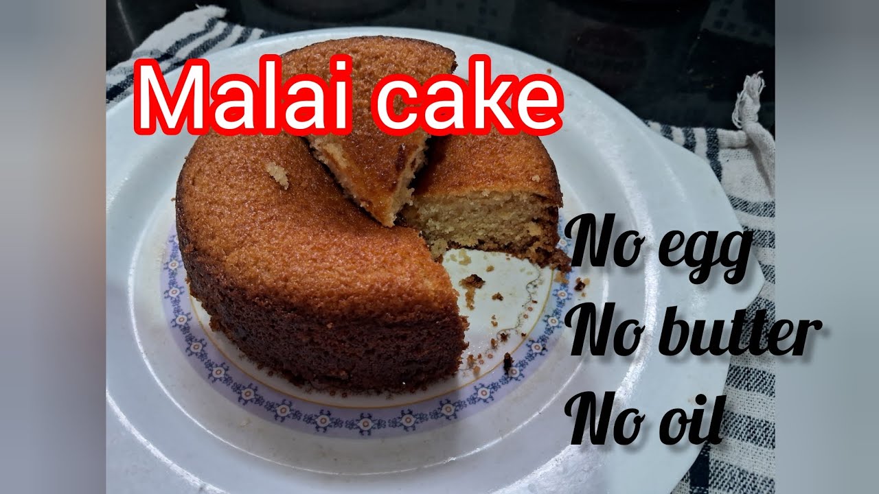 Eggless malai cake 🎂