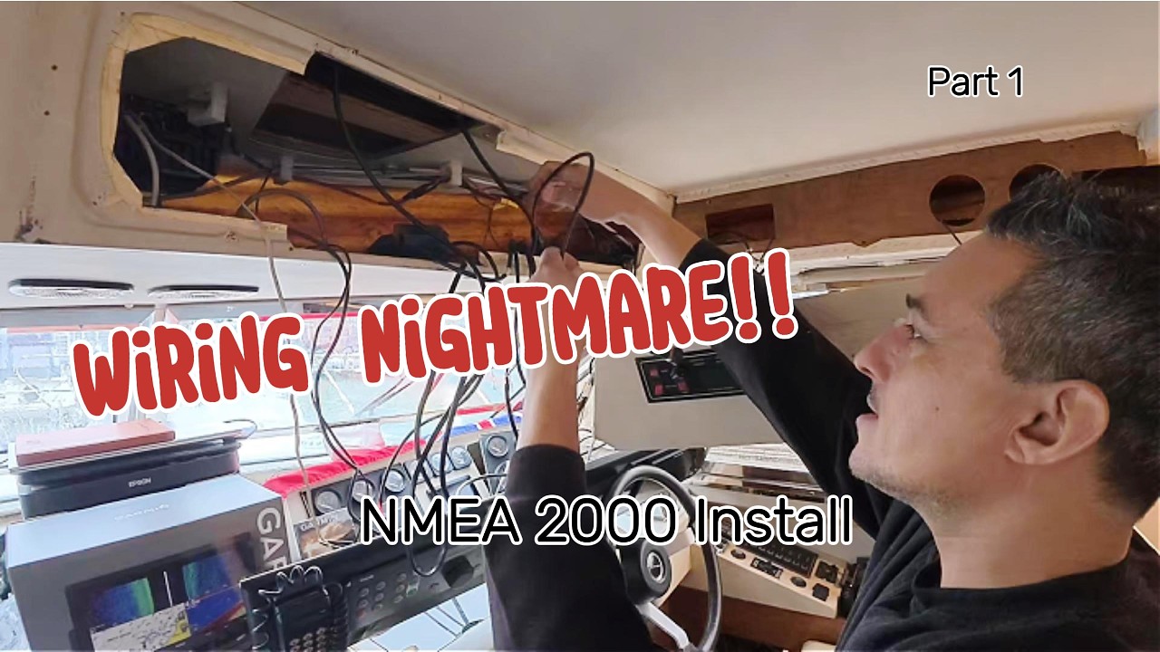 Началось обновление бортовой электроники! | NMEA2000, датчик Garmin, экран TD50 и кабельный хаос....