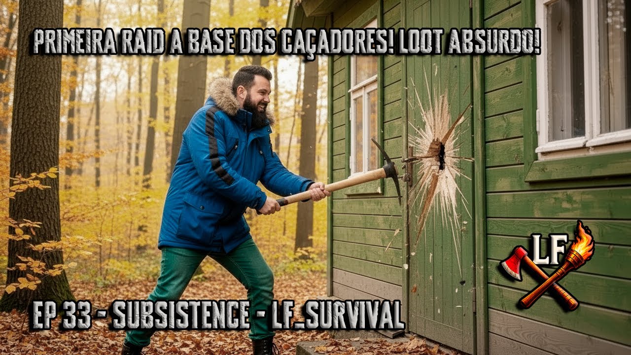 PRIMEIRA RAID A BASE DOS CAÇADORES! LOOT ABSURDO!!! Gameplay Tutorial - Subsistence - EP 33 - PT BR