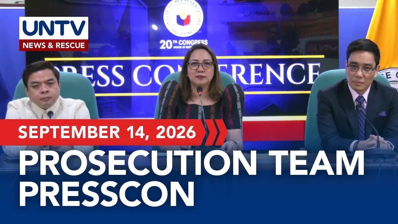 Prosecution gives Day 24 of VP Sara Duterte impeachment trial update | September 14, 2026