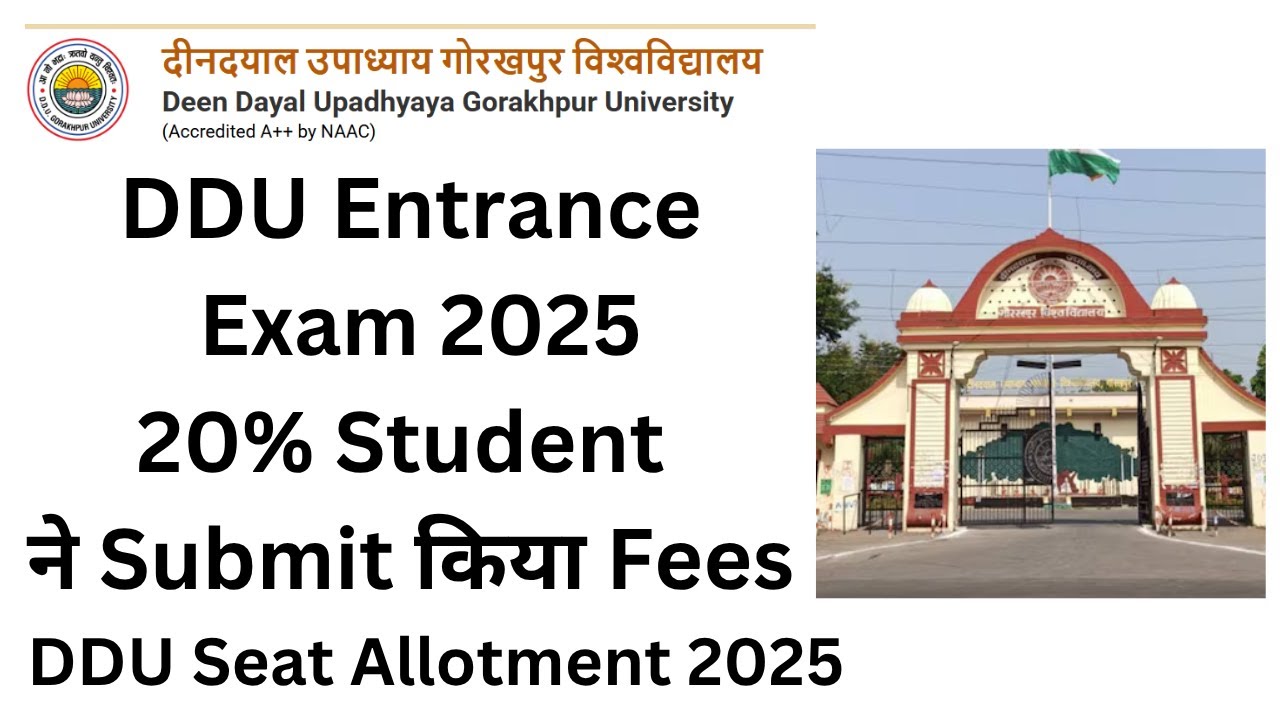 DDU Seat Allotment 2025 OUT 📢 | DDU Entrance Exam 2025 Counselling & Admission Process