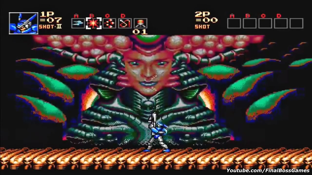 Probotector - All Bosses (Sega Genesis/Mega-Drive)