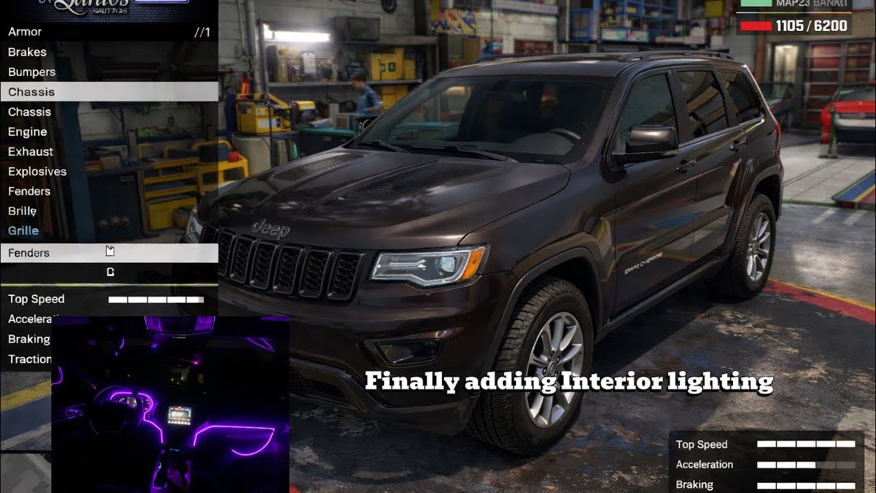 Installing interior lighting in the jeep