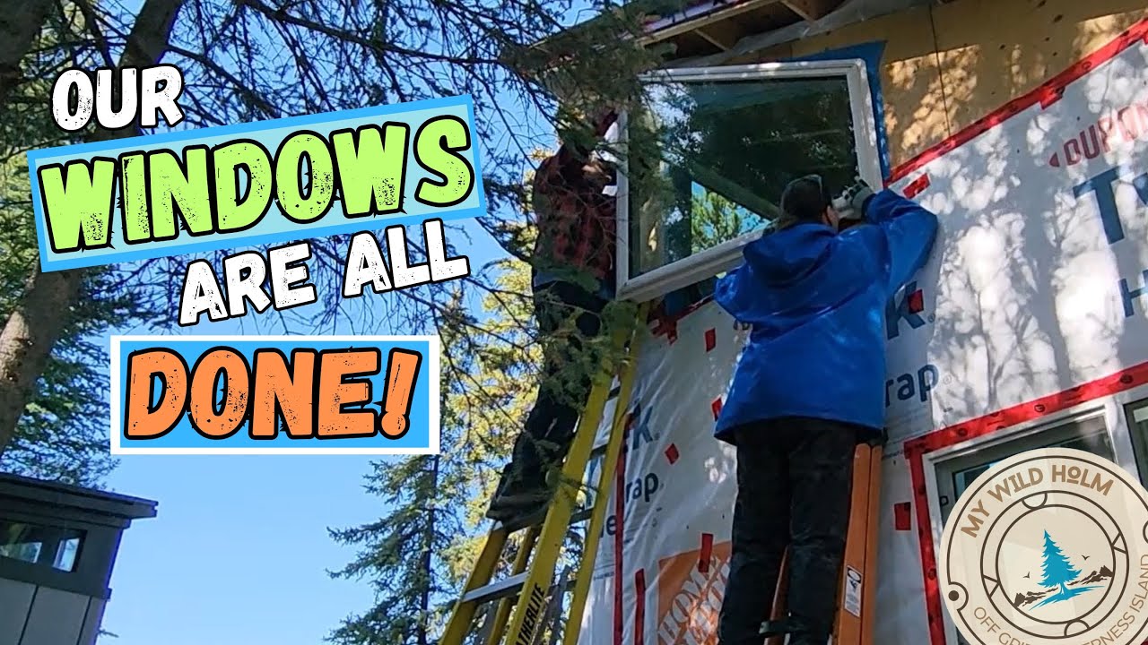 Our Tiny Cabin Windows are Done - What a View! | MY WILD HOLM - S2 Ep35