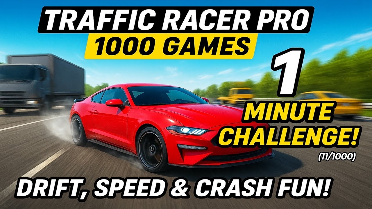 🎮 Traffic Racer Pro: Car Games &ndash; 1000 Games, 1-Minute Challenge! ⚡ Speed & Crash Fun! 🔥 | (11/1000) 