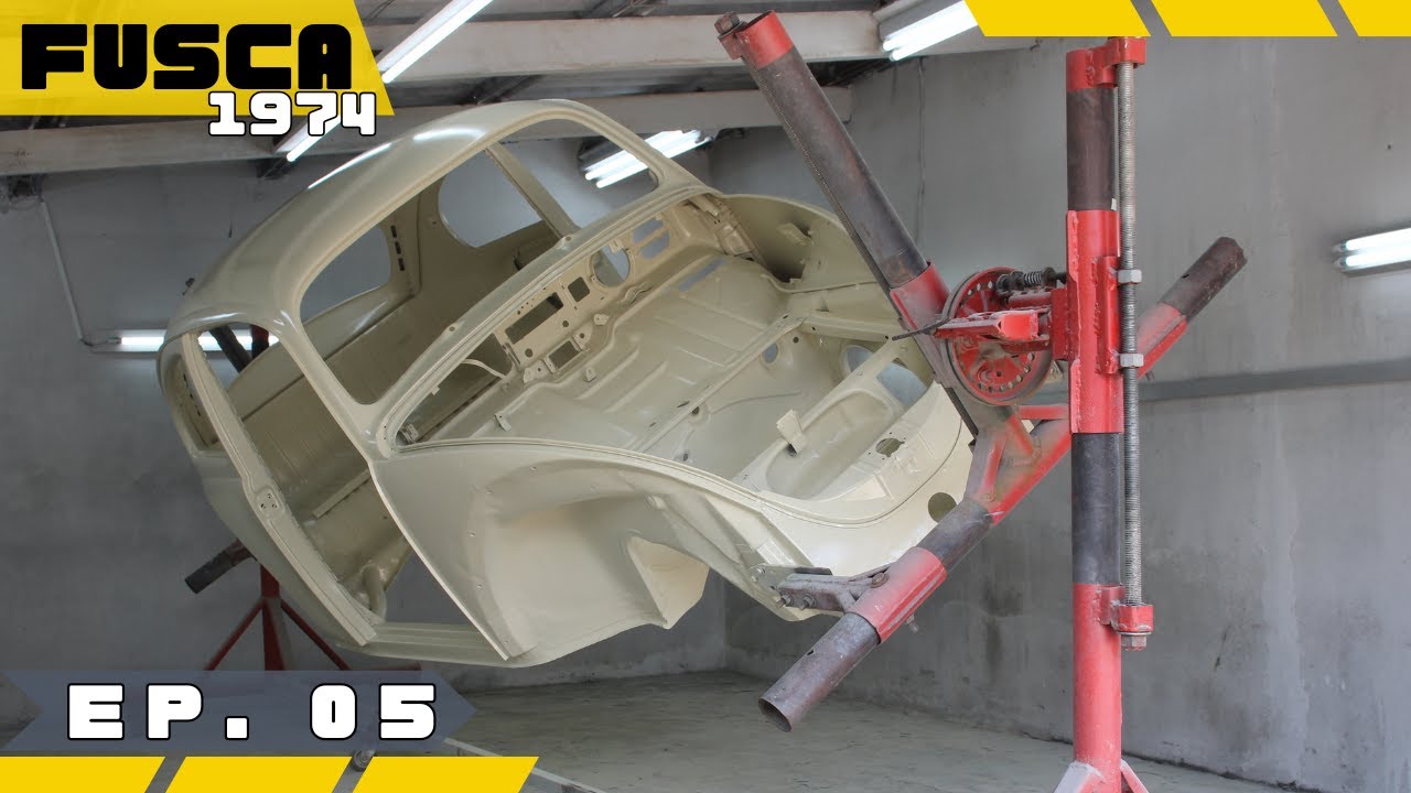 Fusca 1974 - Branco Lotus - Restauração / Finalização da funilaria do Chassi e Carroceria - EP. 05